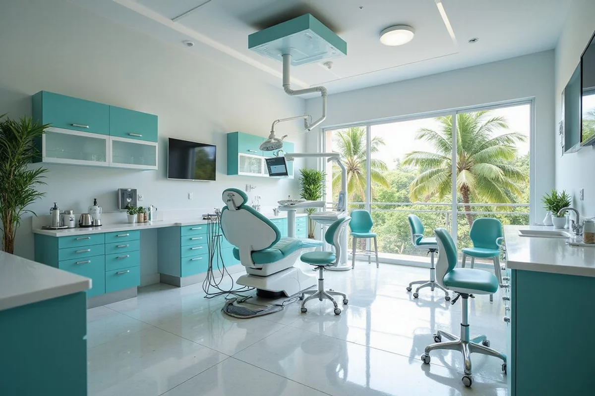 Modern dental clinic interior with state of the art equipment in Playa del Carmen